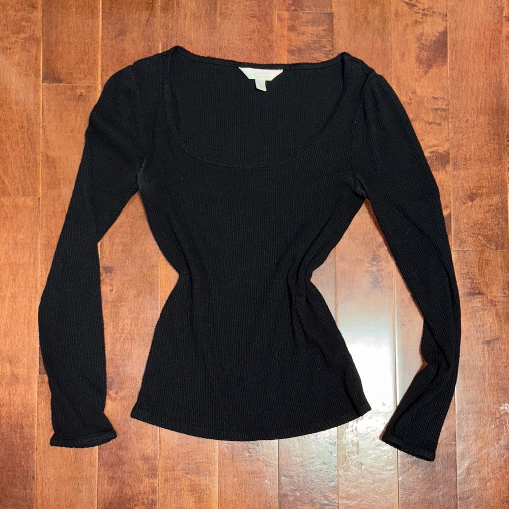 Elegant Black Women's Top Long Sleeve Size XS